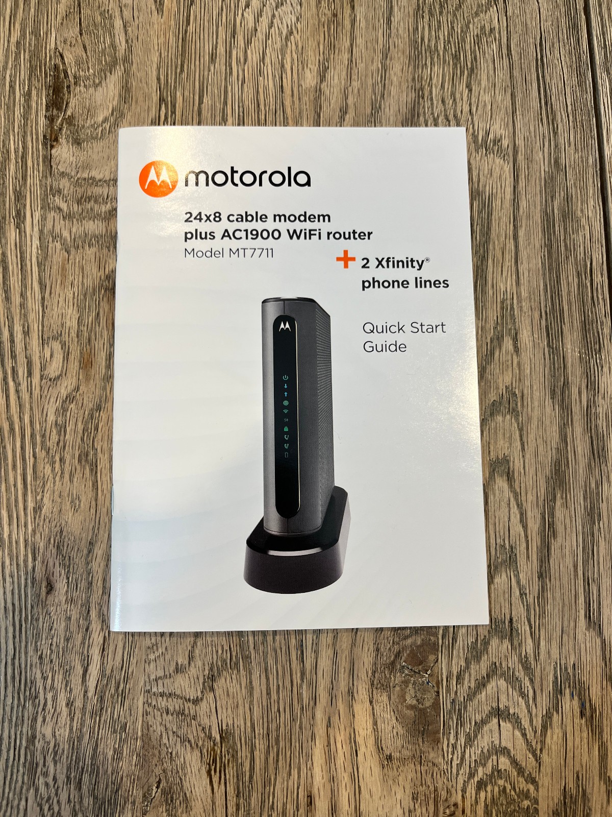 Motorola 24×8 Cable Modem + AC1900 WiFi Router + 2 Phone Line for Xfinity MT7711