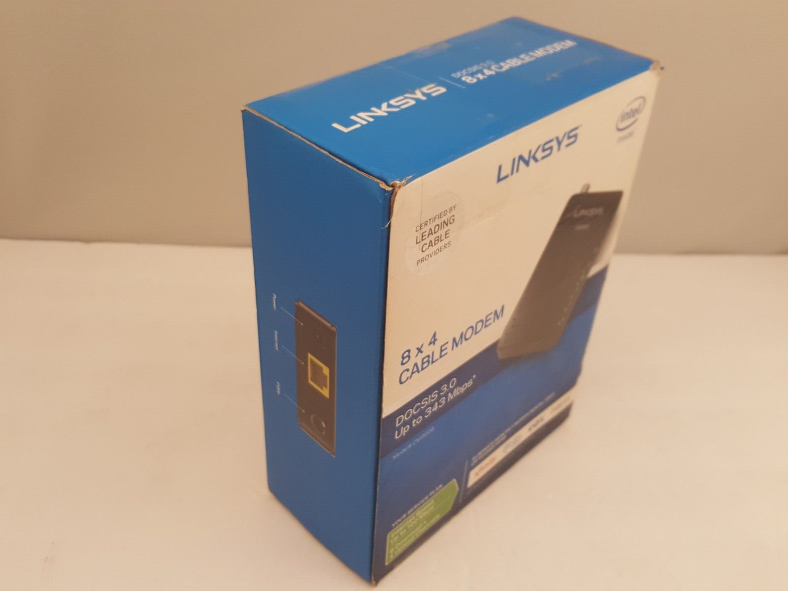 LINKSYS 8 x 4 Cable Modem | 8 x 4 Bonded Channels | DOCSIS 3.0 | CM3008 | USED