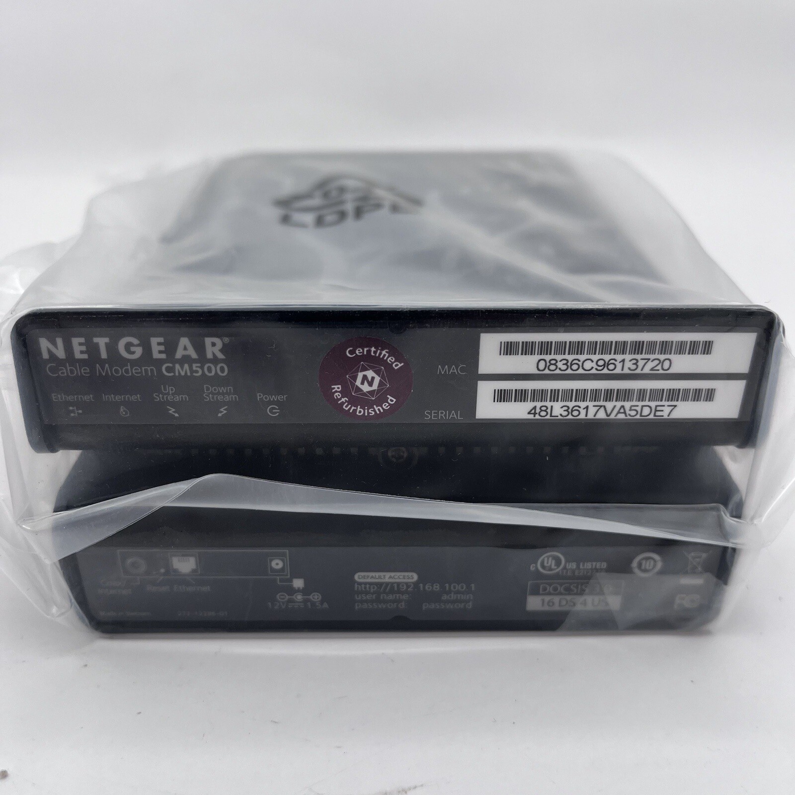 NETGEAR CM500-100NAR High Speed DOCSIS 3.0 Cable Modem NEW! READ!