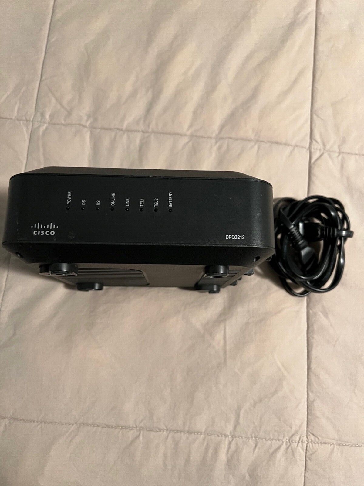 Cisco DPQ3212 Cable Modem, Support DOCSIS 3.0 EMTA, Black color