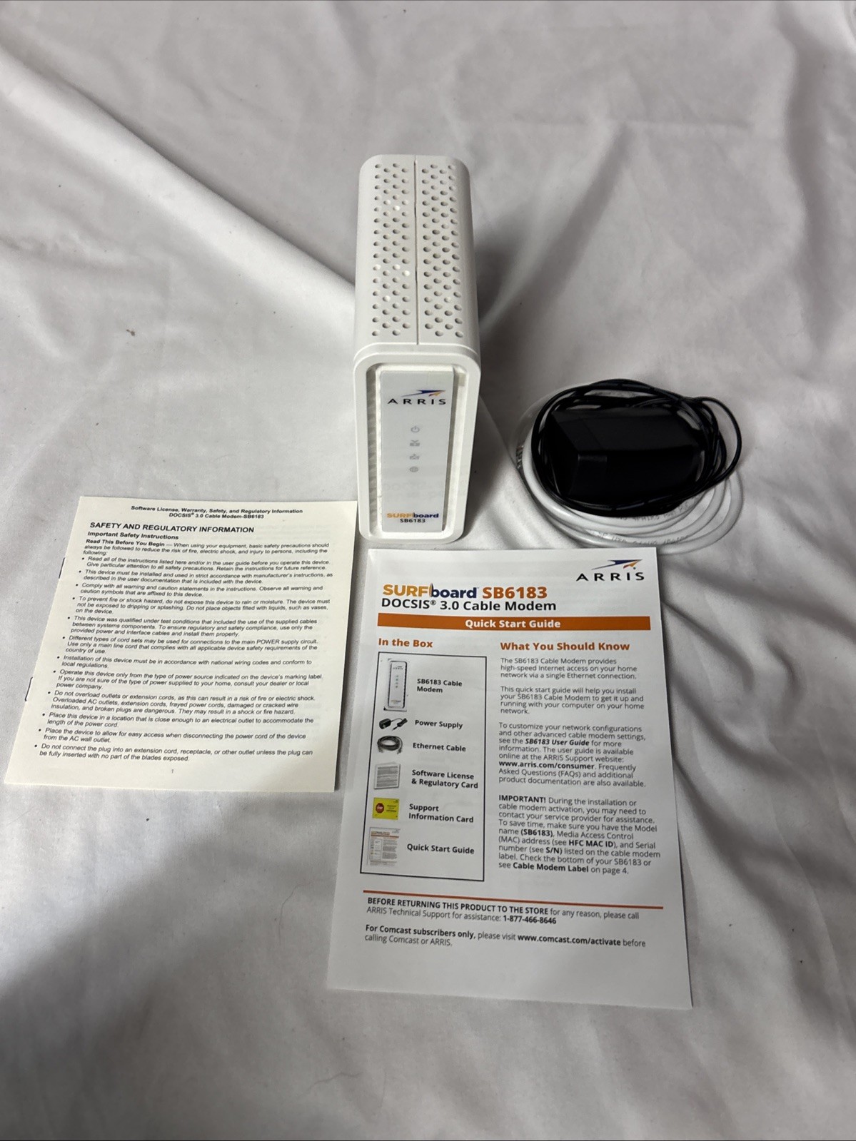 ARRIS SURFboard SB6183 DOCSIS 3.0 Cable Modem for Spectrum, COX, Xfinity