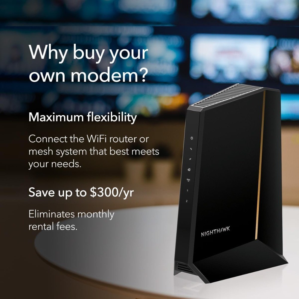 DOCSIS 3.1 Cable Modem for Multi-Gigabit Internet Plans up to 2.5Gbps | Approved