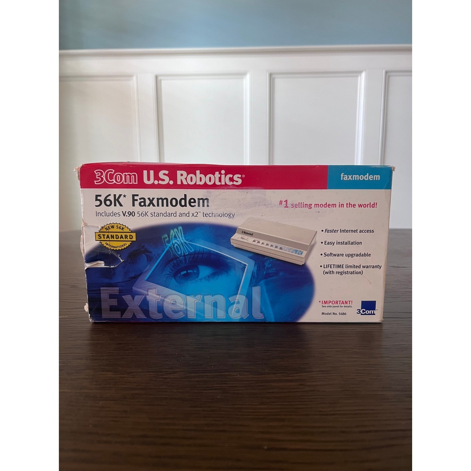 3Com US Robotics 56K Faxmodem External Model 5686 V90 x2 Technology