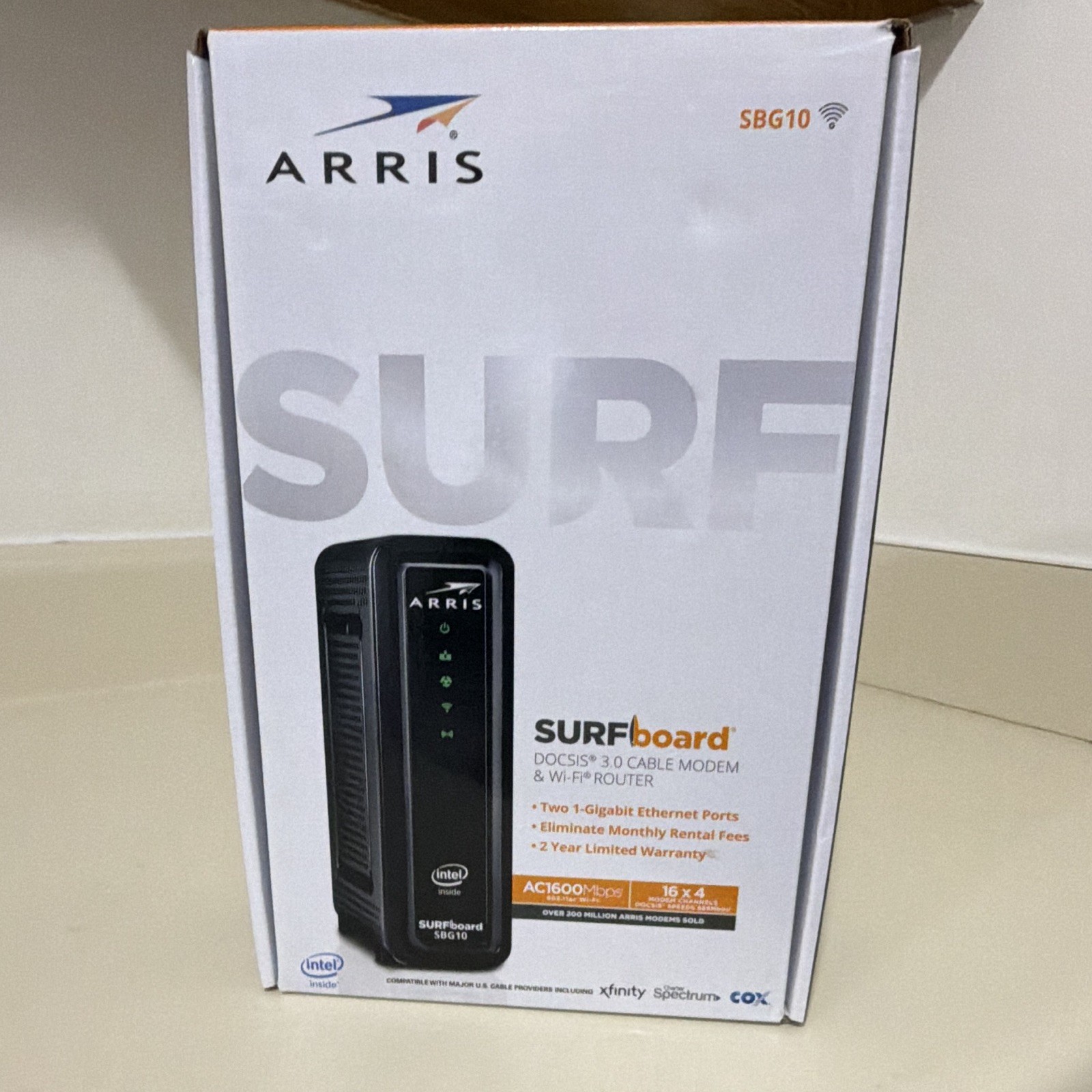ARRIS SURFboard SBG10 Dual Band AC1600 Docsis 3 WIFI Cable Modem & Router In One