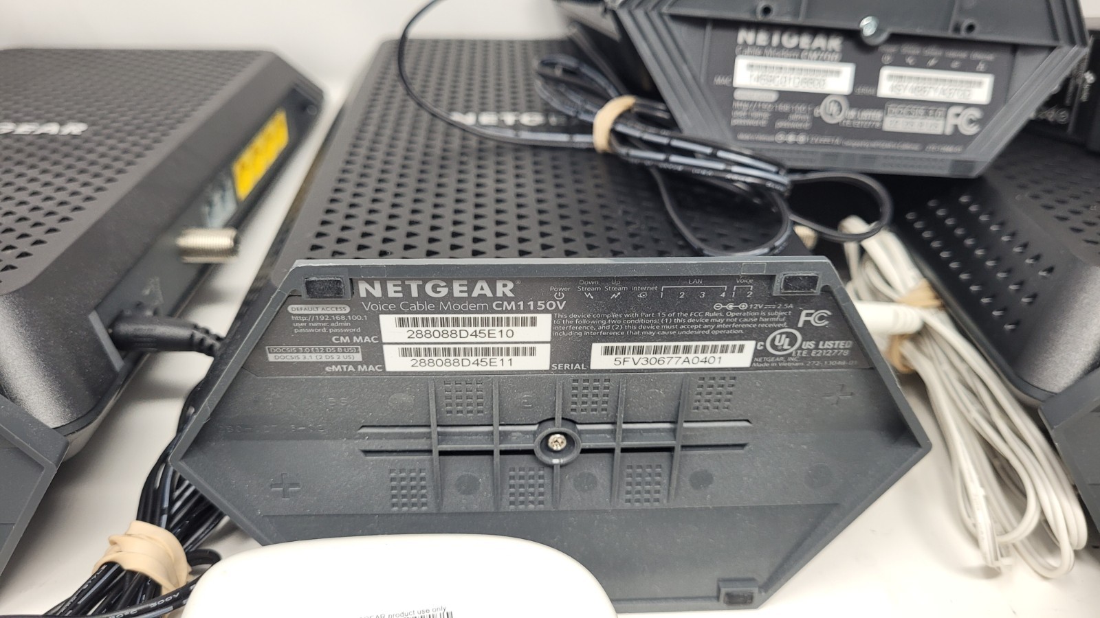 Lot Of 10 Netgear CM Modems + Power Cords