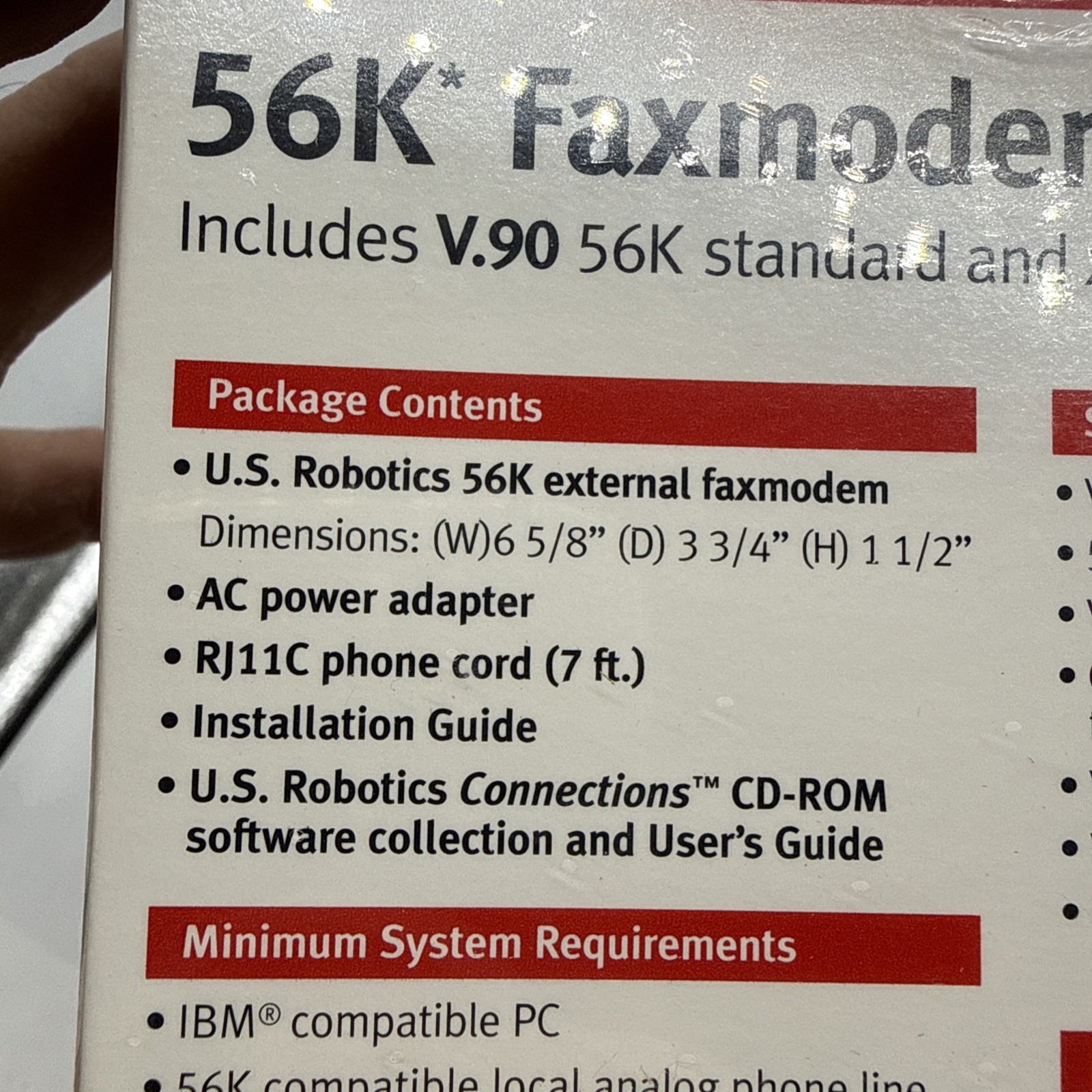 US Robotics Model 5686 3Com 56K Faxmodem External Modem V.90 x2 Technology – NEW