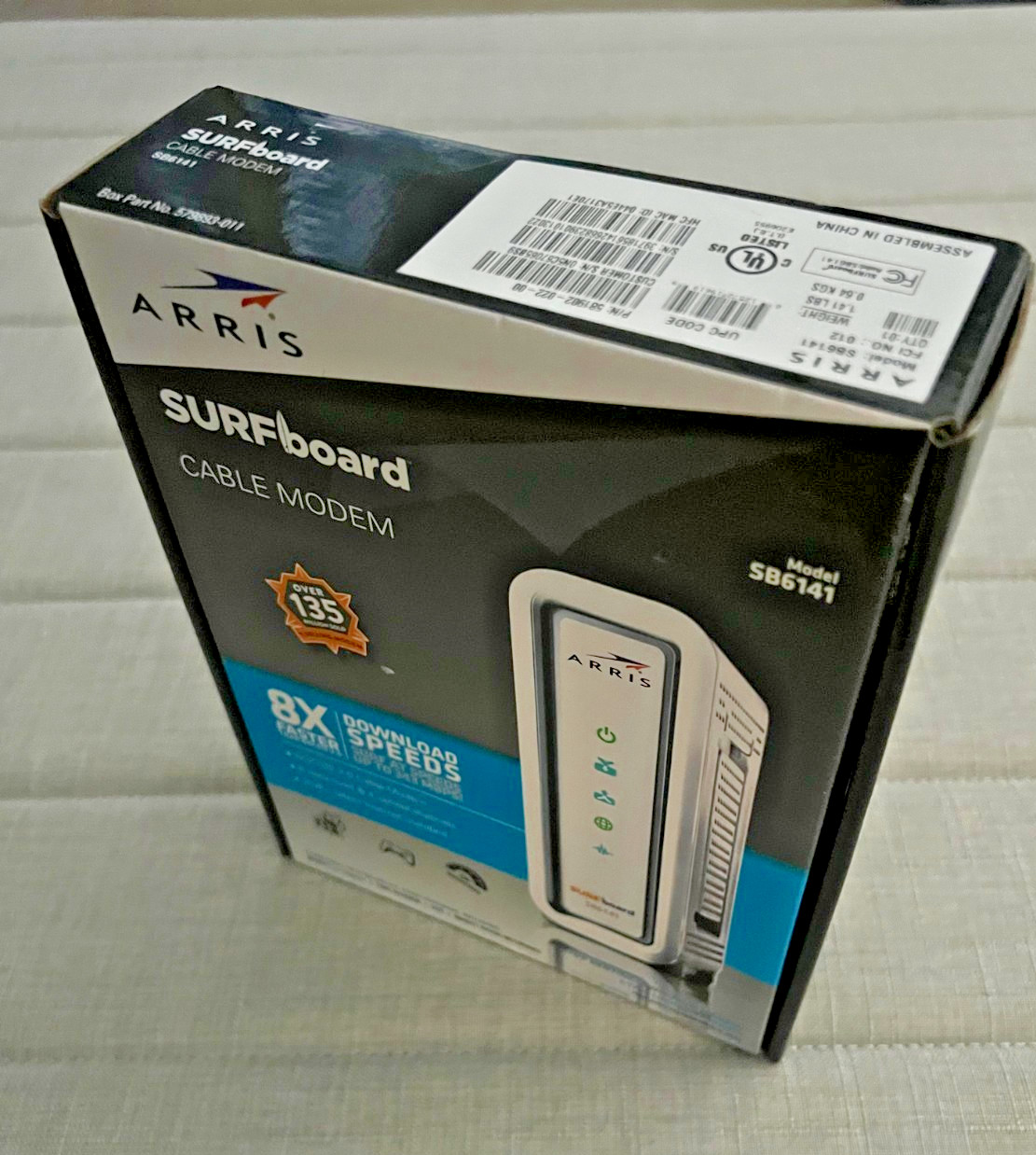 NEW ARRIS SURFboard SB6141 DOCSIS 3.0 Cable Modem 8XFaster Than Docsis 2.0