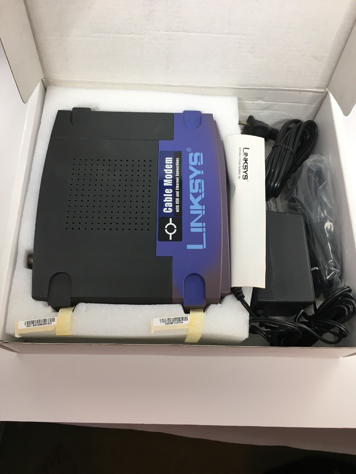 Linksys Cable Modem BEFCMU10 42.88 Mbps New Open Box