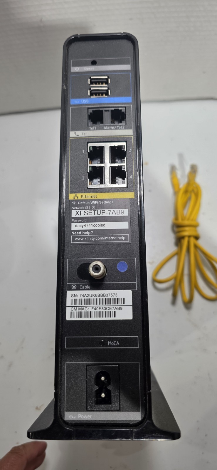 Arris Panoramic TG1682G XB3 Dual-Band WiFi Cable Modem Bundle Xfinity