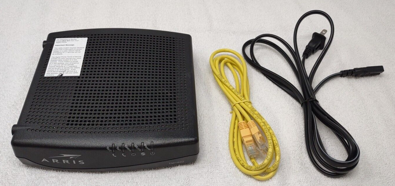 Arris Docsis 3.0 Modem w/cords TM1602A