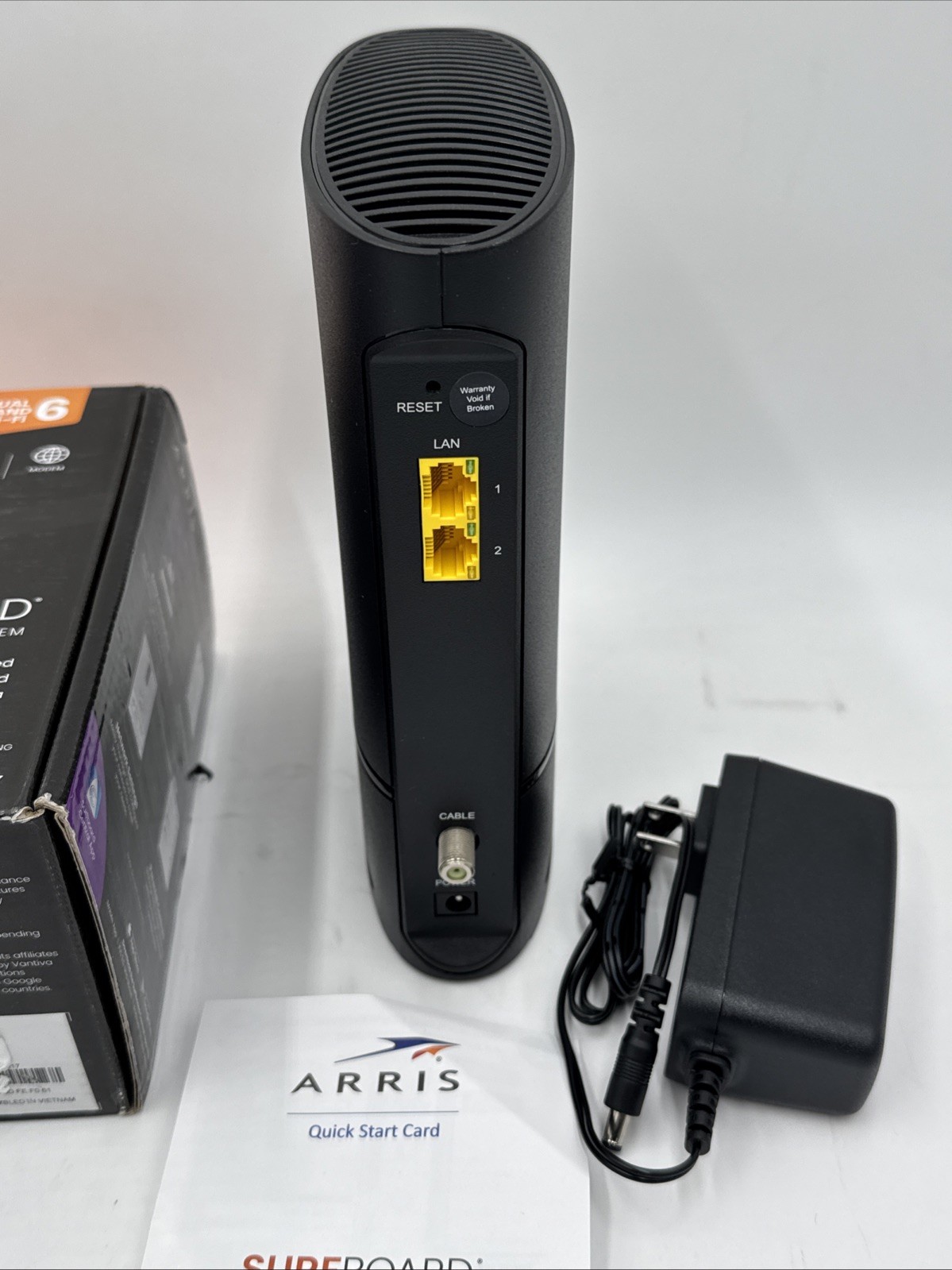 ARRIS G20 DOCSIS 3.1 Cable Modem & AX3000 WiFi 6 Router Open Box