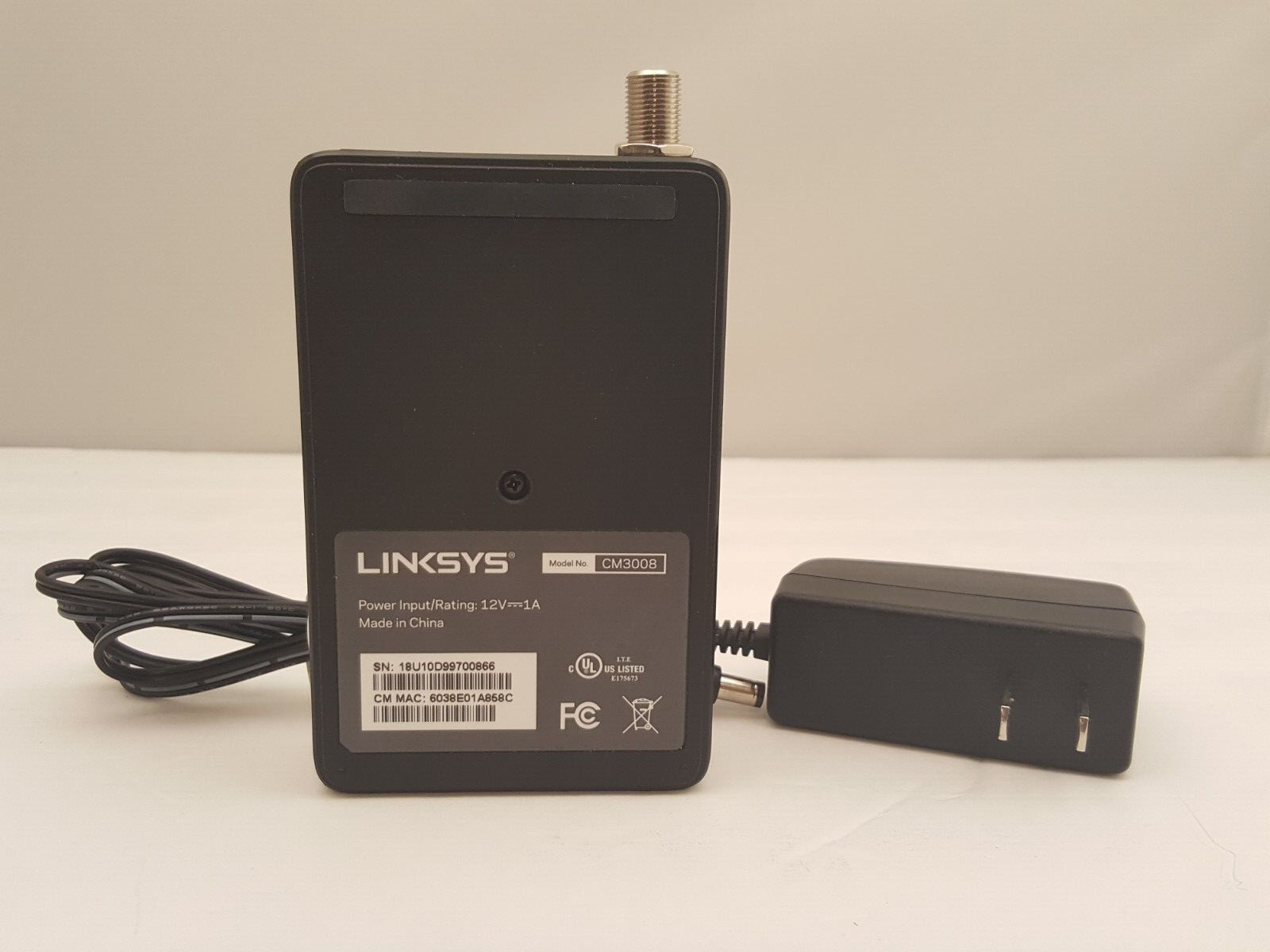 LINKSYS 8 x 4 Cable Modem | 8 x 4 Bonded Channels | DOCSIS 3.0 | CM3008 | USED