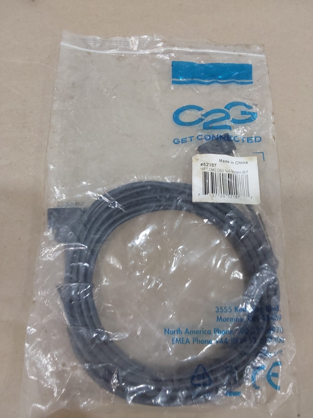 CMG DB9 NULL MODEM M-F 15FT