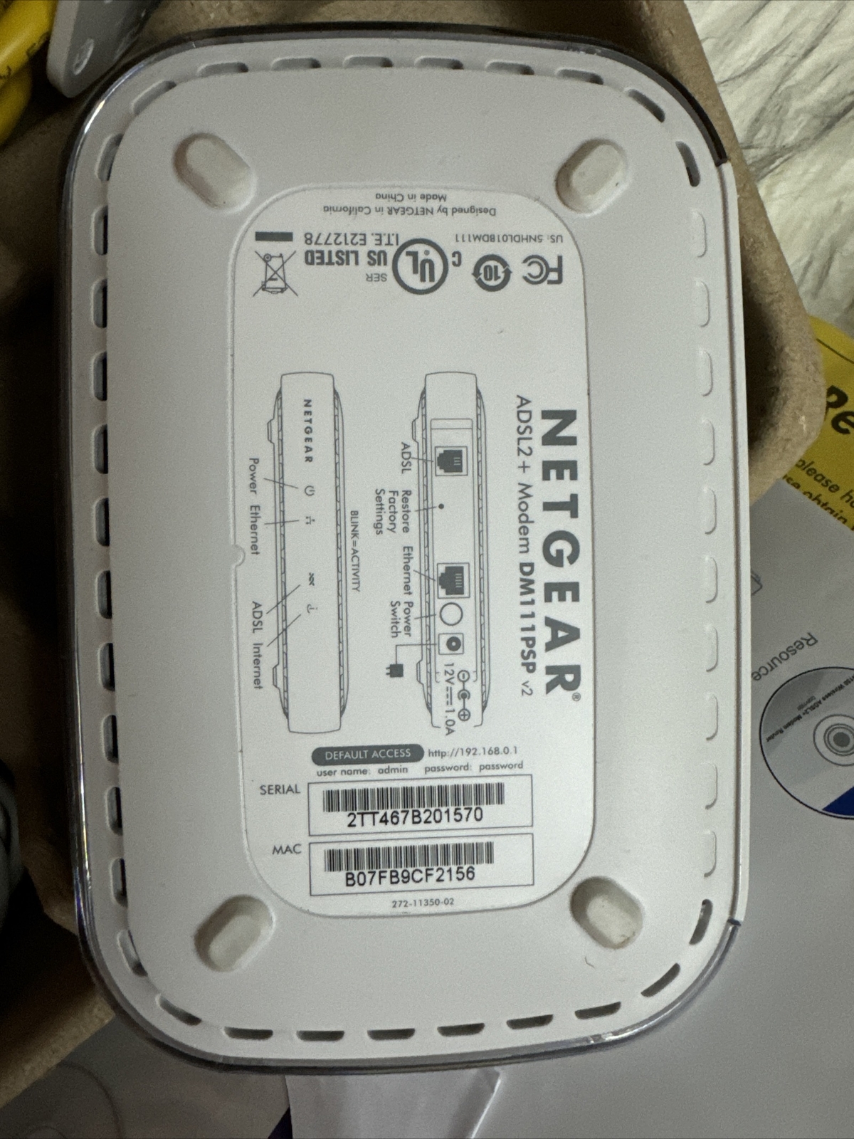 🔥 Netgear Broadband ADSL2 + Modem DSL Model: DM111PSP Fantastic Condition 🔥