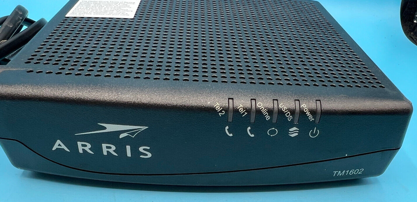 Arris Touchstone TM1602A Telephony Cable Modem16x4 Docsis 3.0 W/POWER CORD