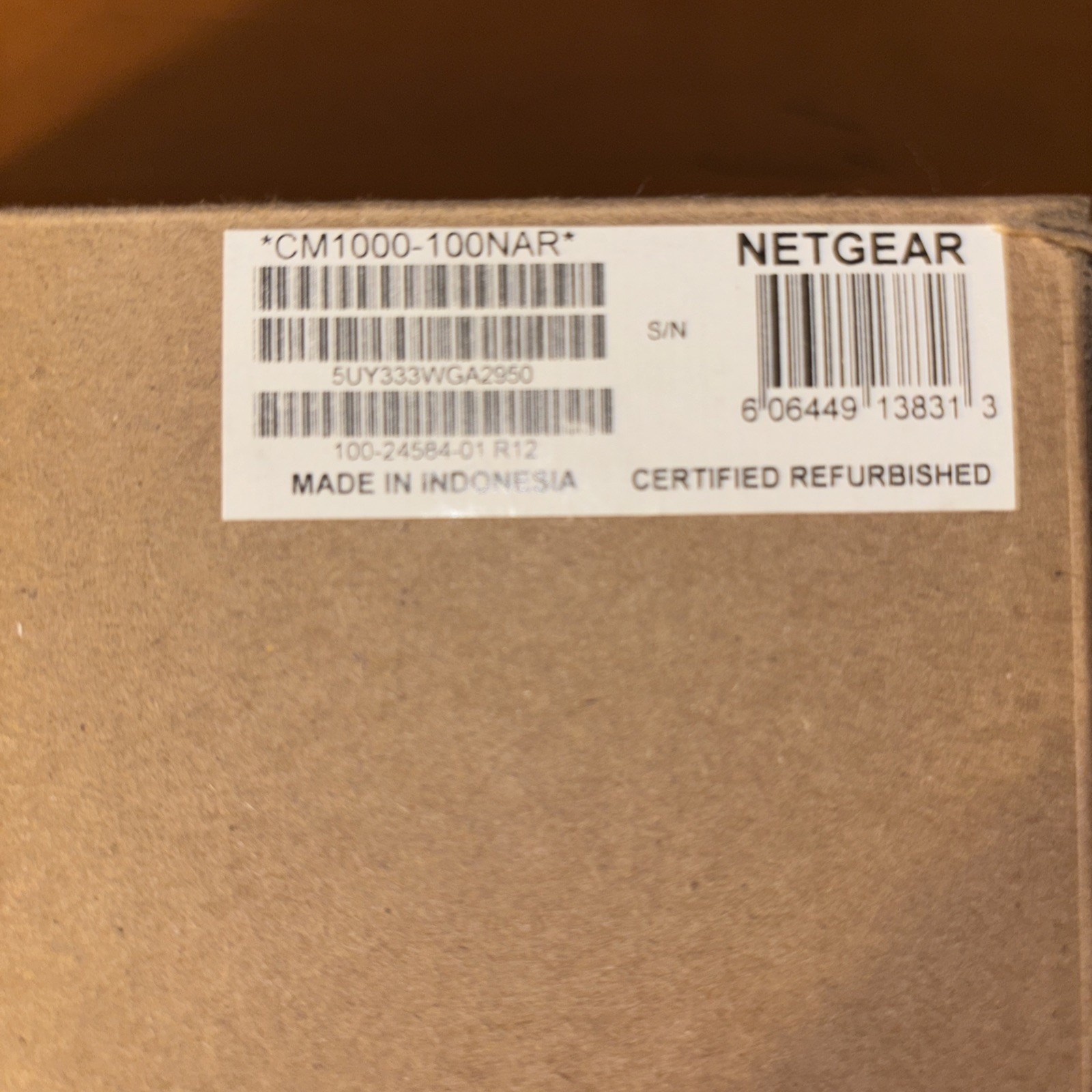 Netgear CM1000v2  High-Speed Cable Modem – Black™ (refurbished)