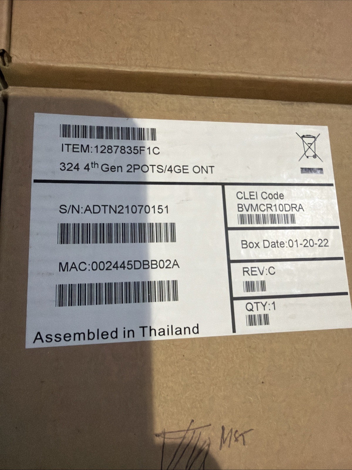 2 ADTRAN 1287835F1C 324 4th Gen 2POTS/4GE GPON ONTs New w/ Power Supplies