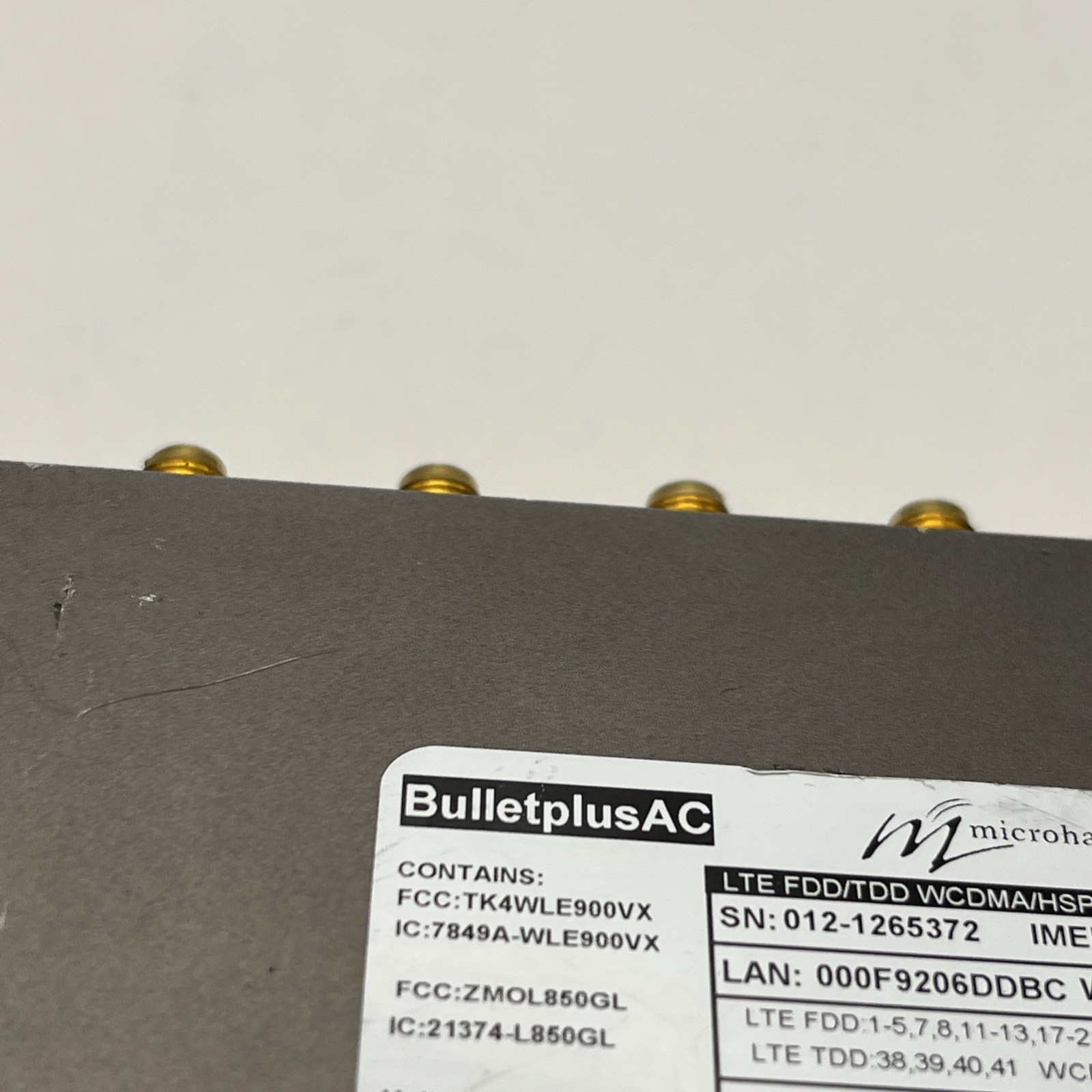 Microhard BulletplusAC-Cat9 AC WiFi LTE Bullet Plus Modem With Power Cable