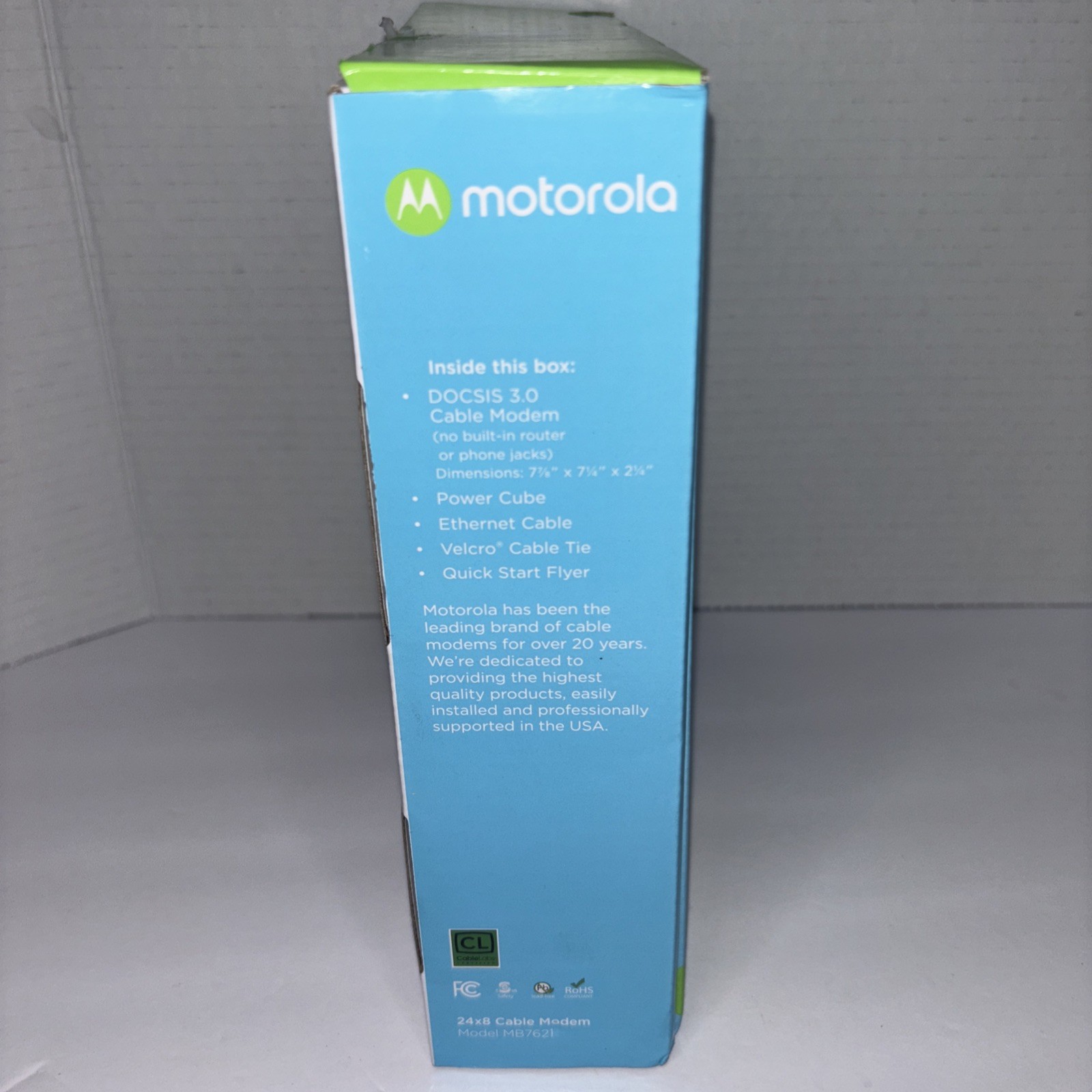 Motorola 24×8 Cable Modem Model MB7621 DOCSIS 3.0 1000+Mbps WiFi Router
