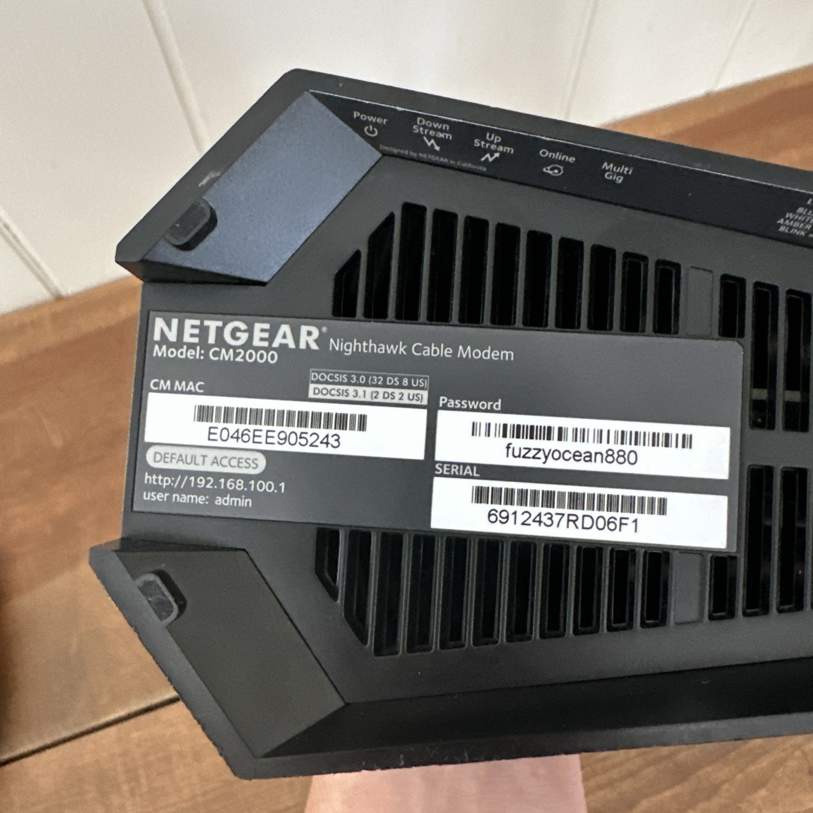NETGEAR Nighthawk CM2000 2.5 GBPS DOCSIS 3.1 Speed Cable Modem