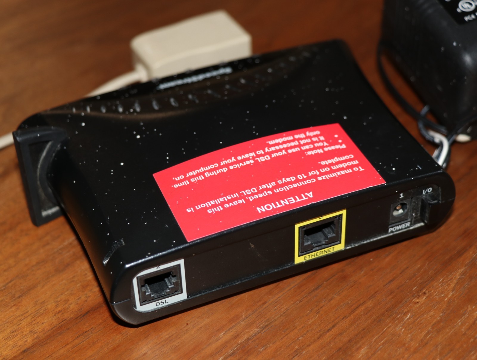Speedstream 5100 Ethernet ADSL Modem Efficient Networks w/ 12 Volt 700 mA power