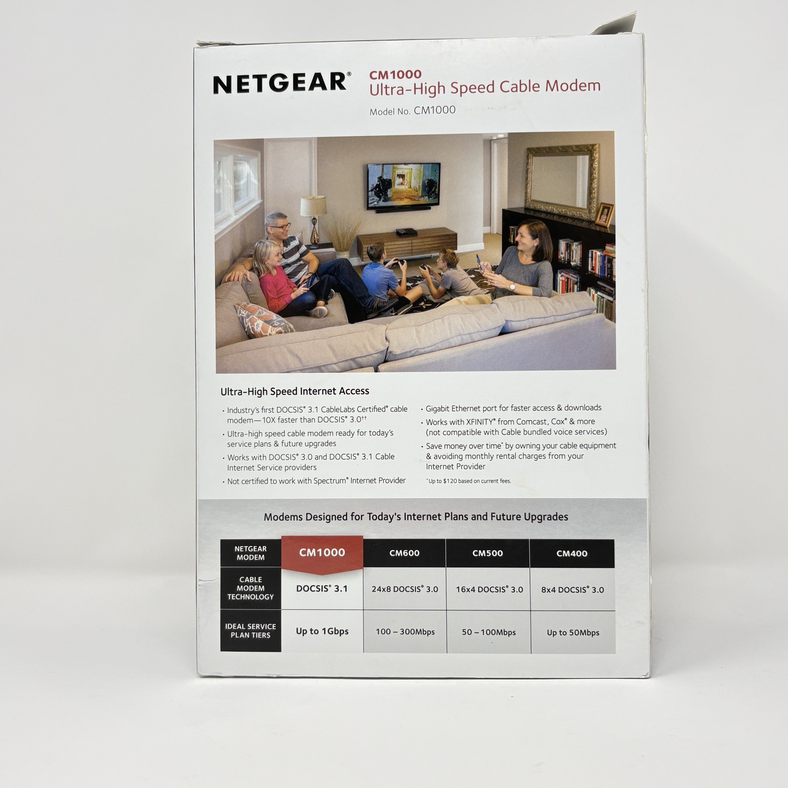 NETGEAR CM1000 Ultra High-Speed Cable Modem Docsis 3.1 OPEN BOX