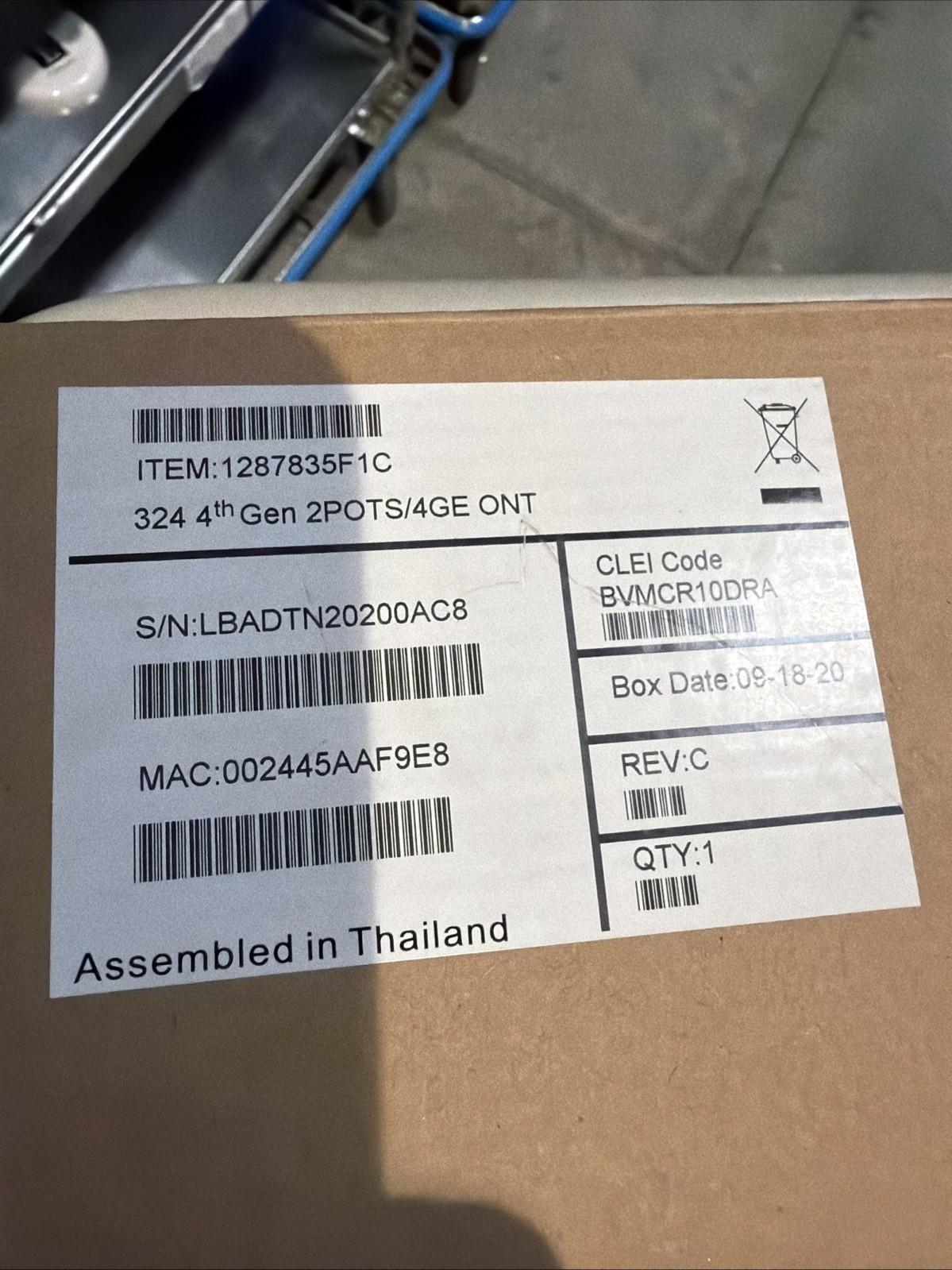 2 ADTRAN 1287835F1C 324 4th Gen 2POTS/4GE GPON ONTs New w/ Power Supplies