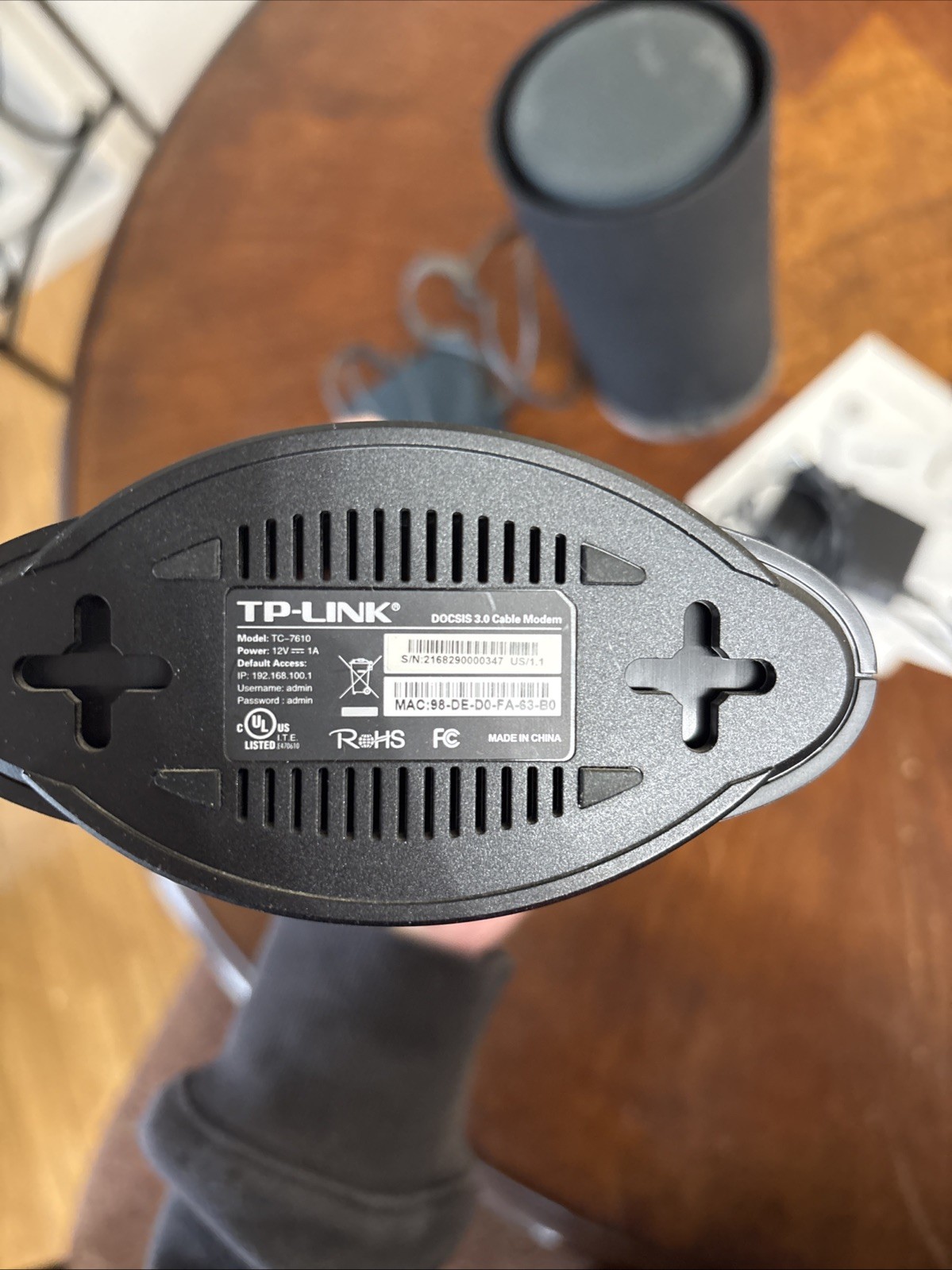 TP-Link TC-7610 Cable Modem With Onhub Router