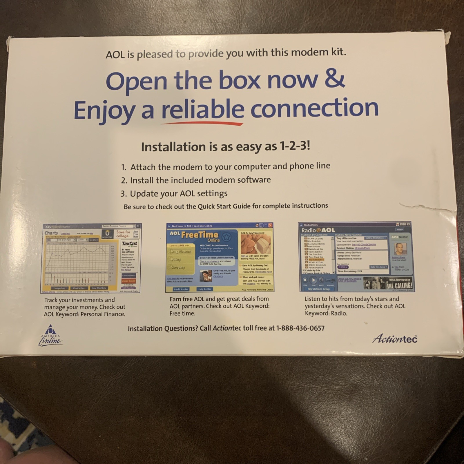 Actiontec Modem Kit from AOL NEW SEALED EX56012-04 America Online VINTAGE 14273