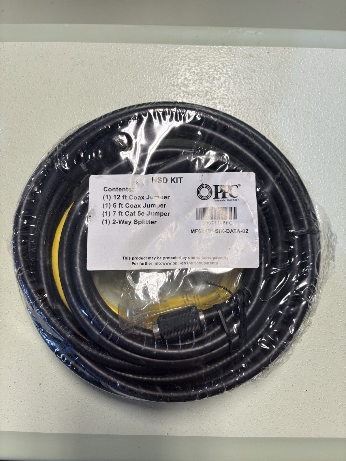 PPC 606211-PPC HSD Kit 12ft 6ft Coax Jumper , 7ft Cat 5e Jumper , 2-Way Splitter