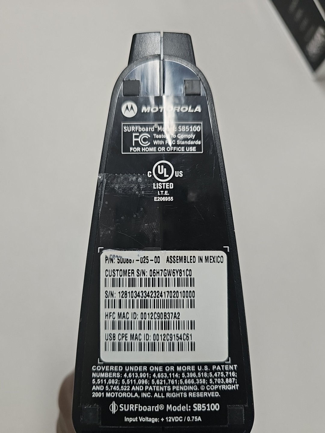 Motorola Surfboard SB5100 Cable Modem