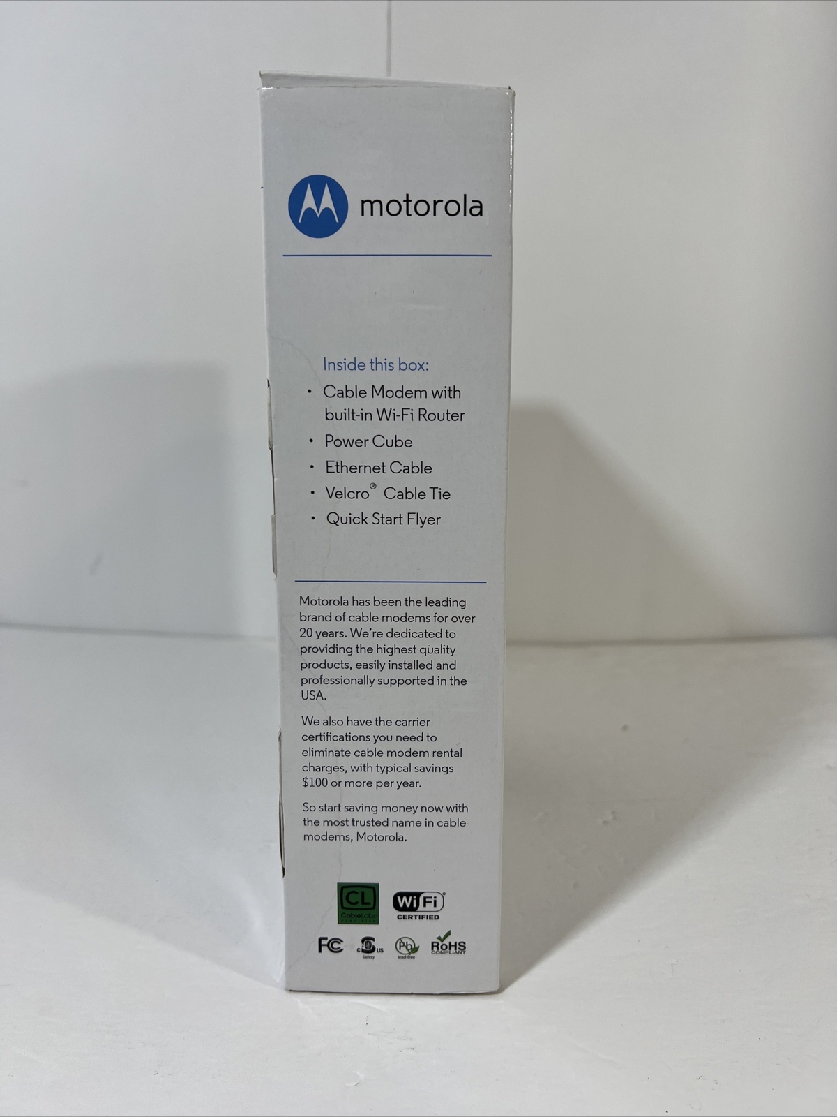 Motorola MG7540-10 16×4 Cable Modem Plus AC1600 Dual Band Wi-Fi Router