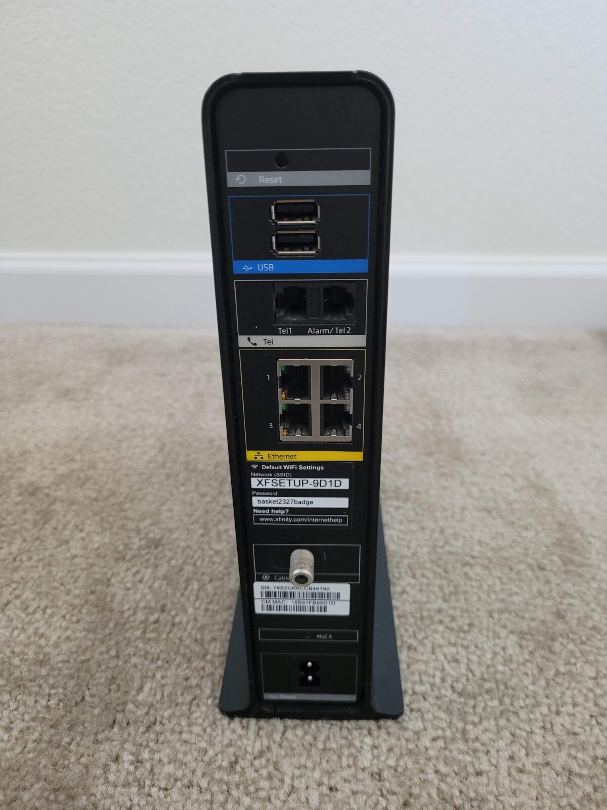 Xfinity Arris TG1682G DOCSIS 3.0 Dual-Band WiFi Telephone Cable Modem