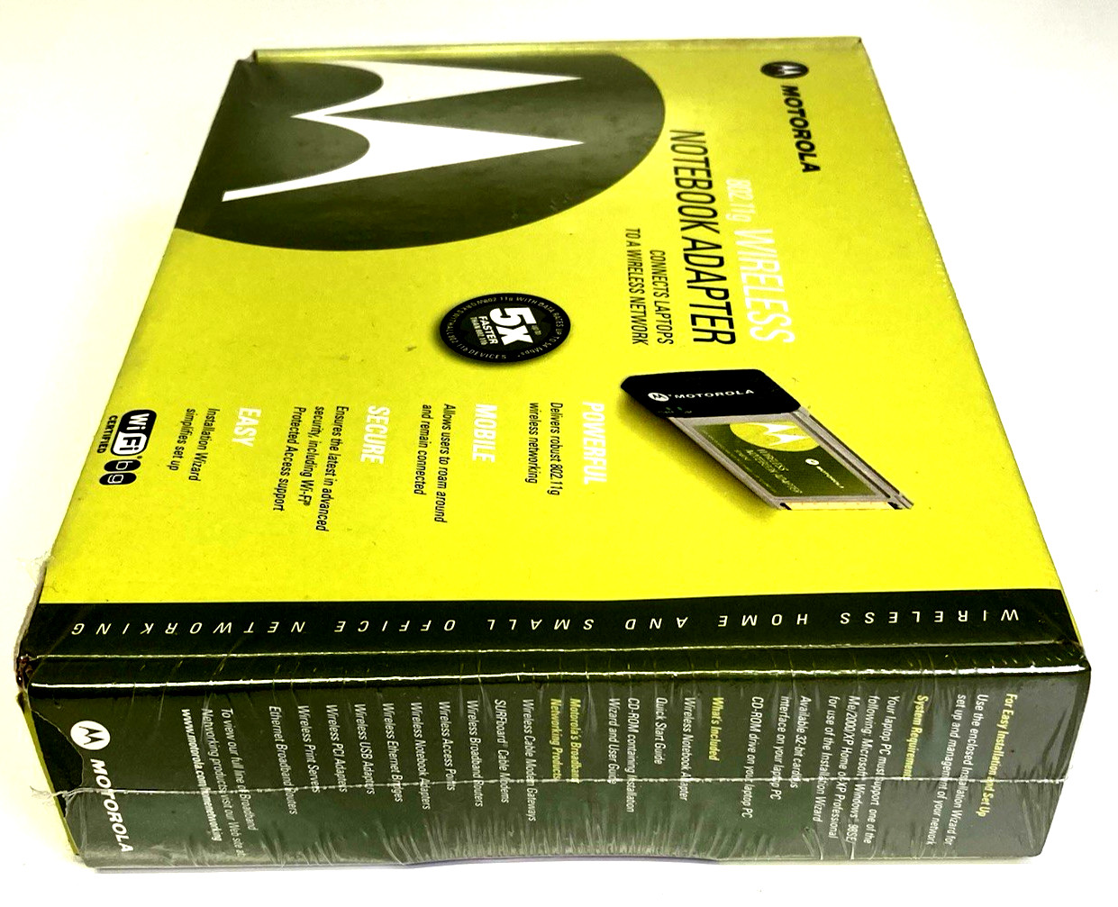 Motorola 802.11G Wireless Notebook Adapter, WN825G New, Sealed, Free Shipping