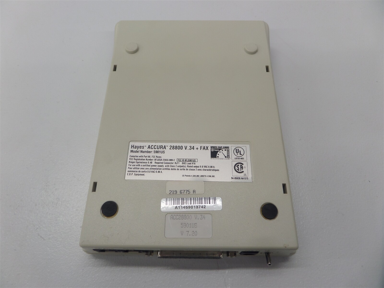 Hayes Accura 28800 V.34 Fax Modem 5901US