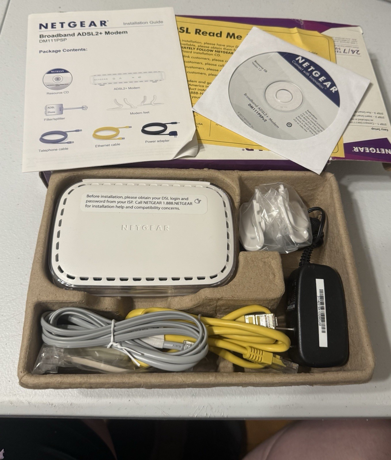 Netgear DSL Broadband ADSL2+ Modem DM111PSP