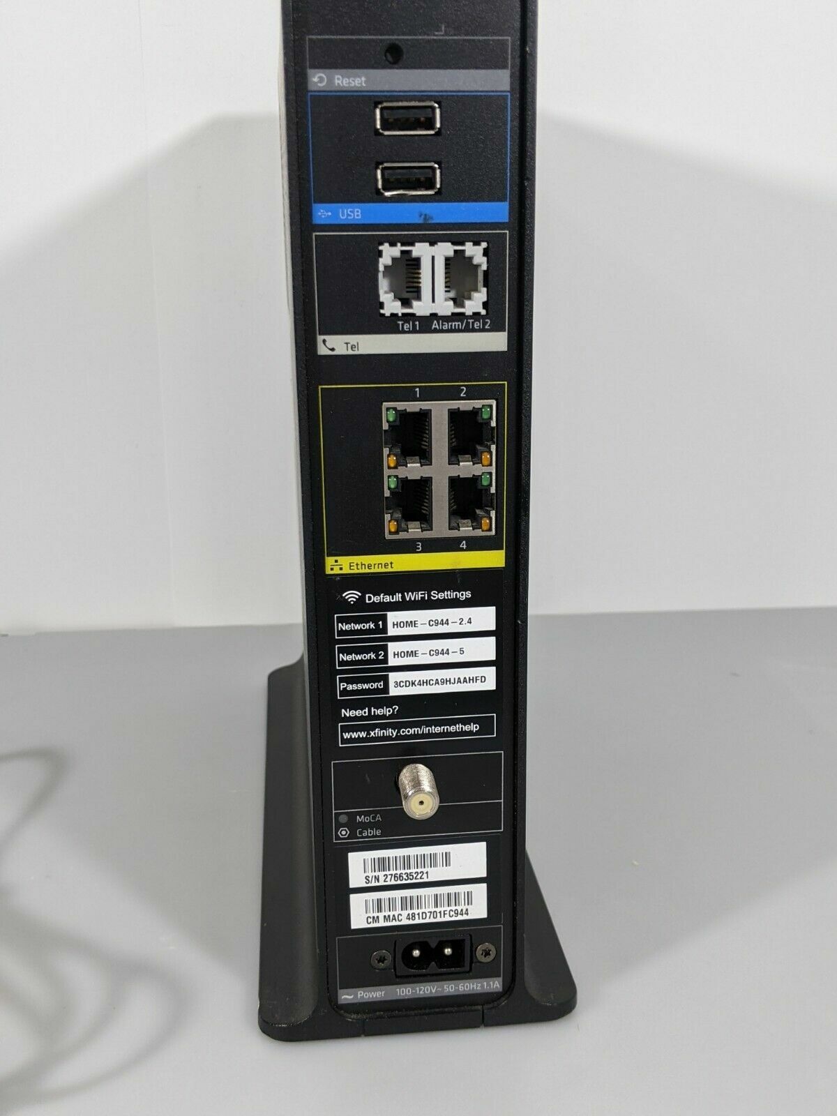 Xfinity technicolor DPC3941T XB3 Dual Band WiFi High Speed Internet Cable Modem