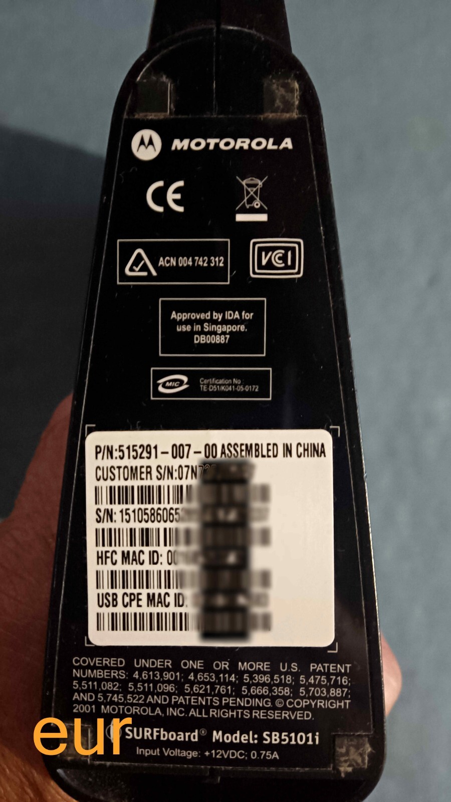 Motorola Surfboard SB5101i Cable Modem