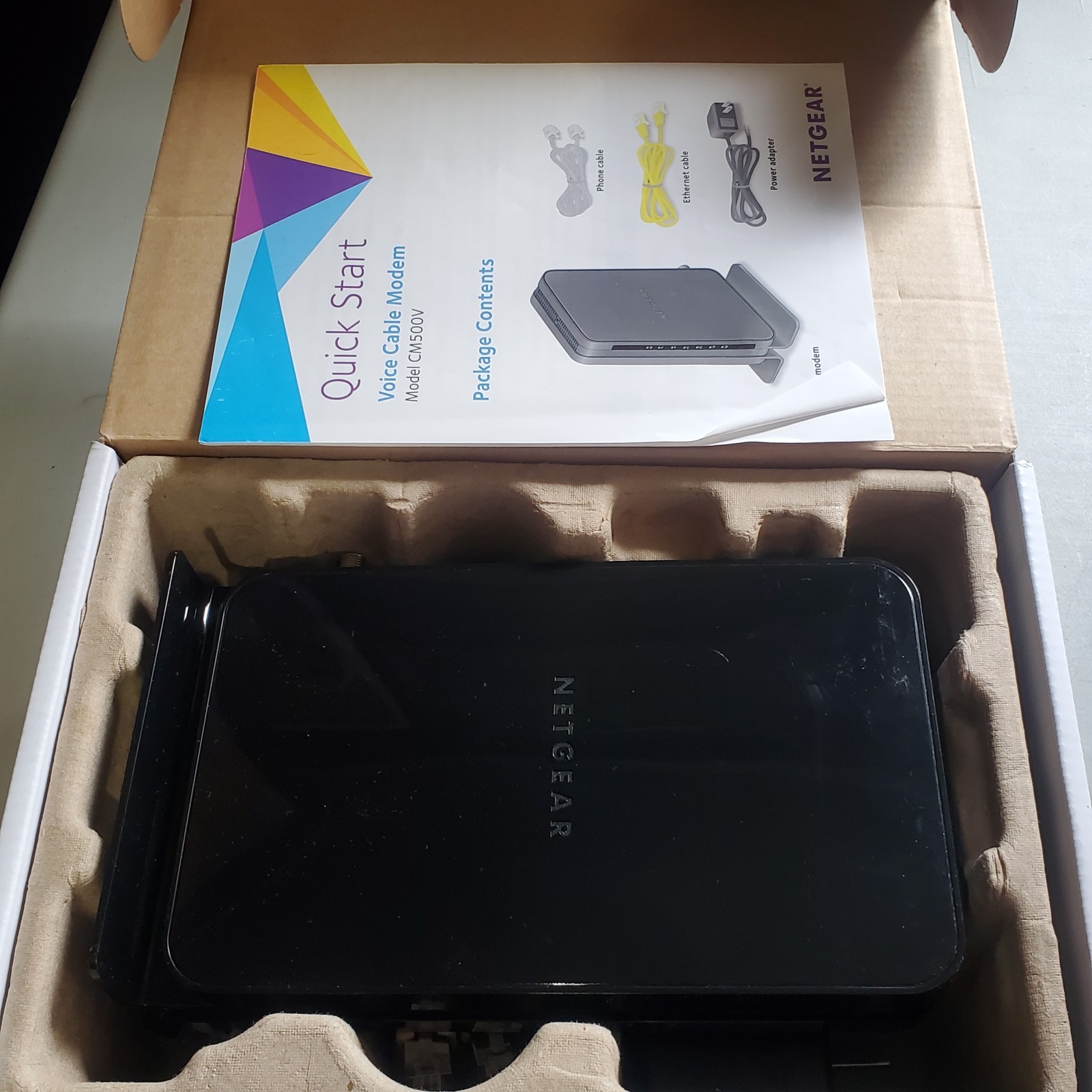 NETGEAR CM500V Cable Modem for Internet & Voice Xfinity 680mbps New Open Box