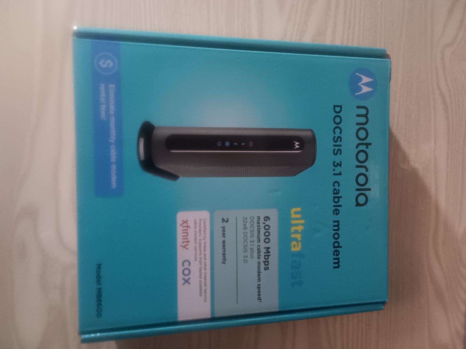 Motorola Docsis 3.1 Cable Modem model MB8600