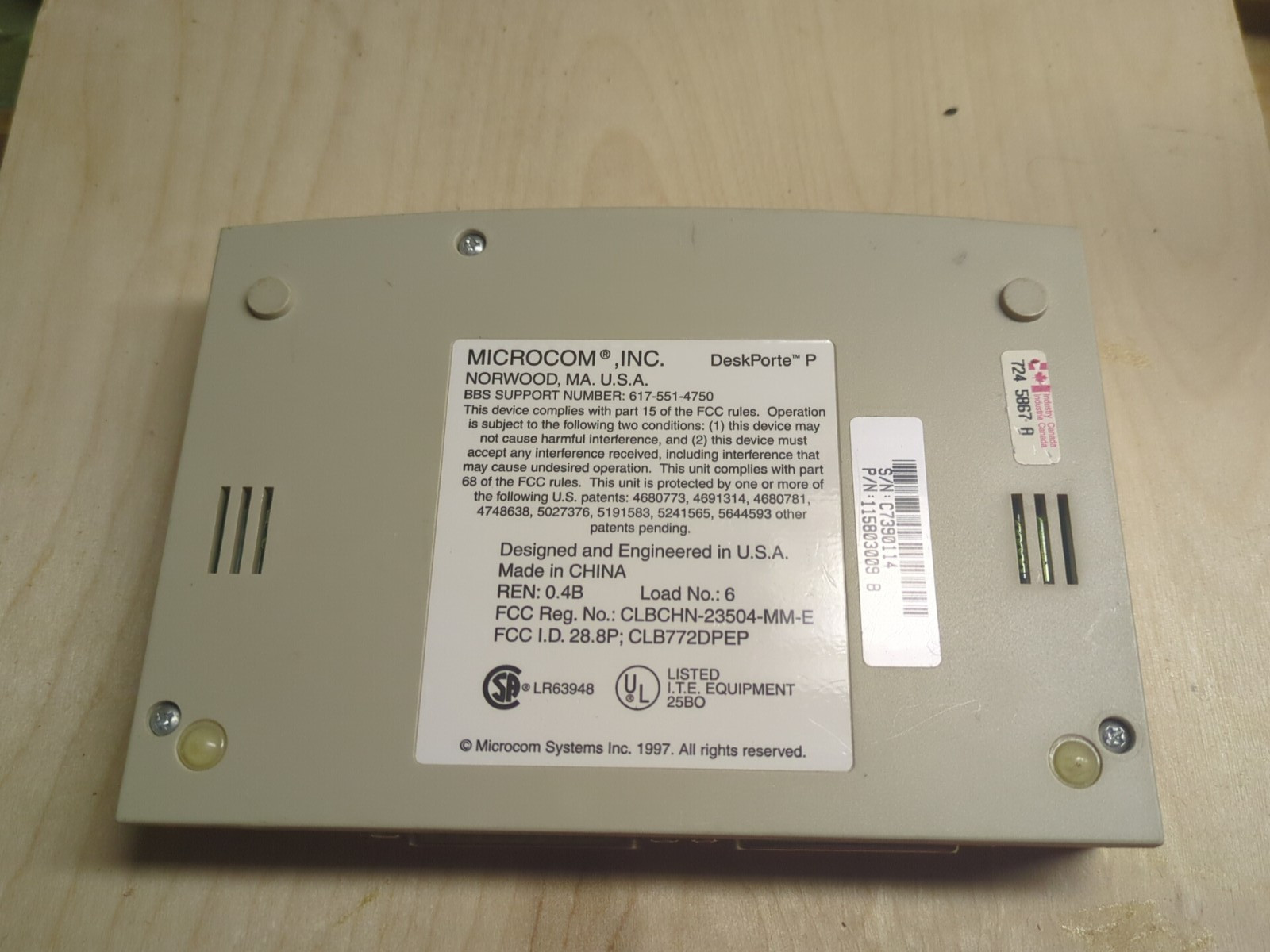 Microcom Deskport P Modem