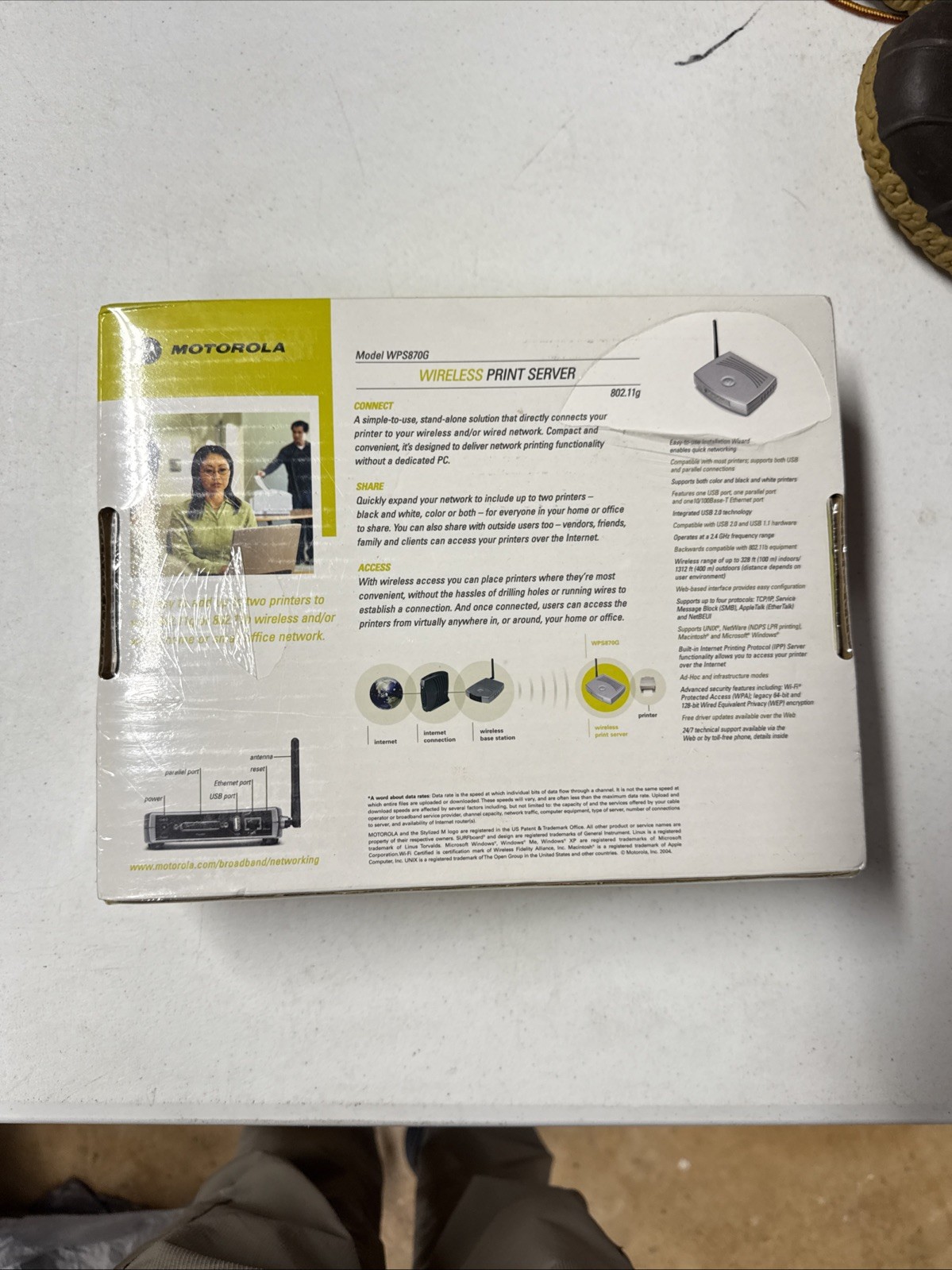 Motorola/ GI 512723-001-00 802.11G Print Server USB 2.0
