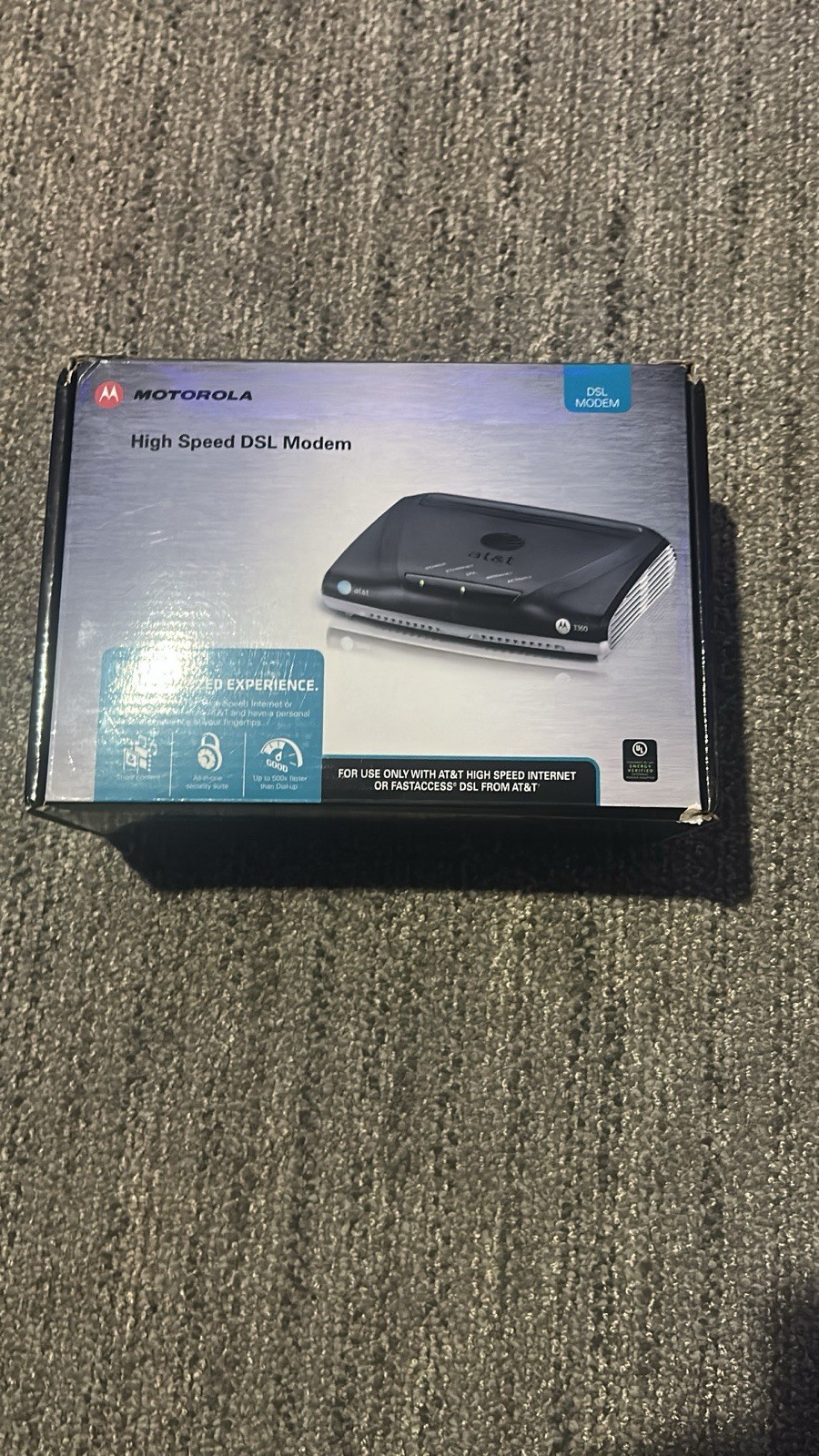 Motorola 3360 High Speed DSL Modem for AT&T, Black