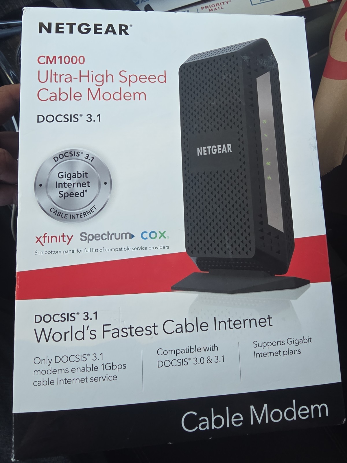 Netgear CM1000 Gigabit Cable Modem Ultra High Speed DOCSIS 3.1 CM1000