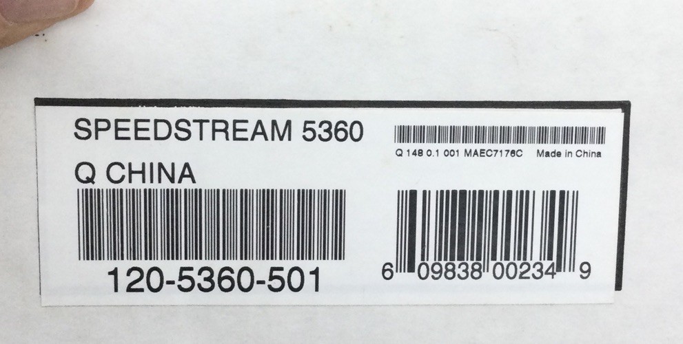 Efficient Networks SpeedStream 5360 Modem with Transformer and Cable