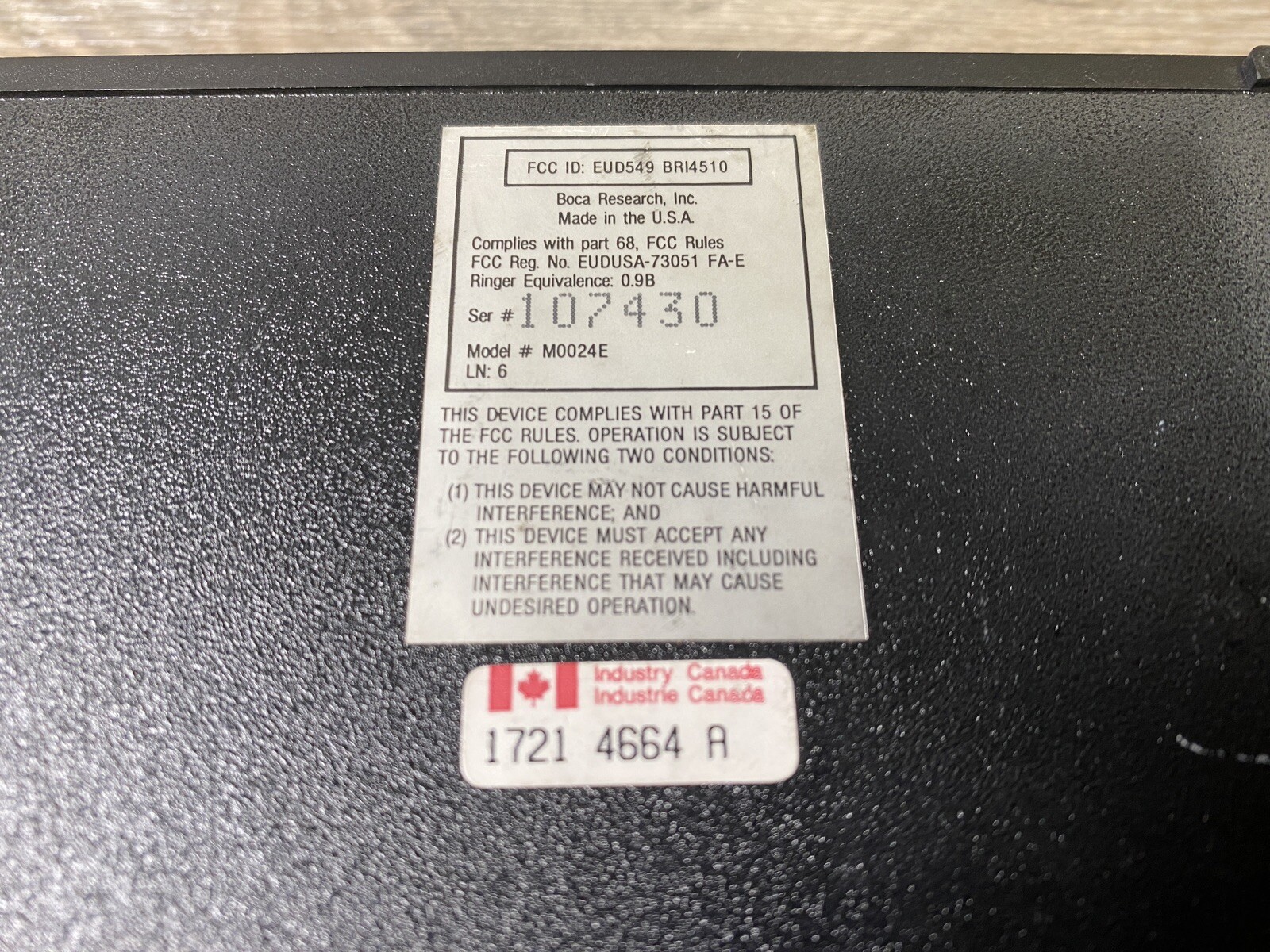 Bocamodem M0024E 2400BPS Modem