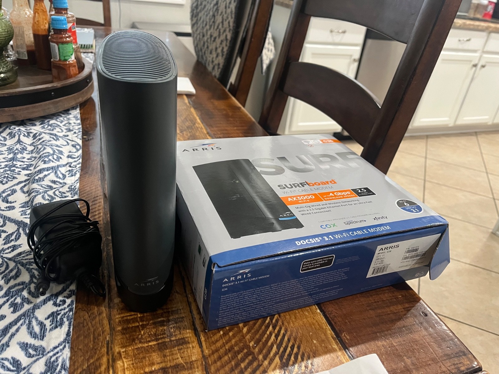 ARRIS SURFboard G36 DOCSIS 3.1 Wi-Fi 6 Cable Modem – Black