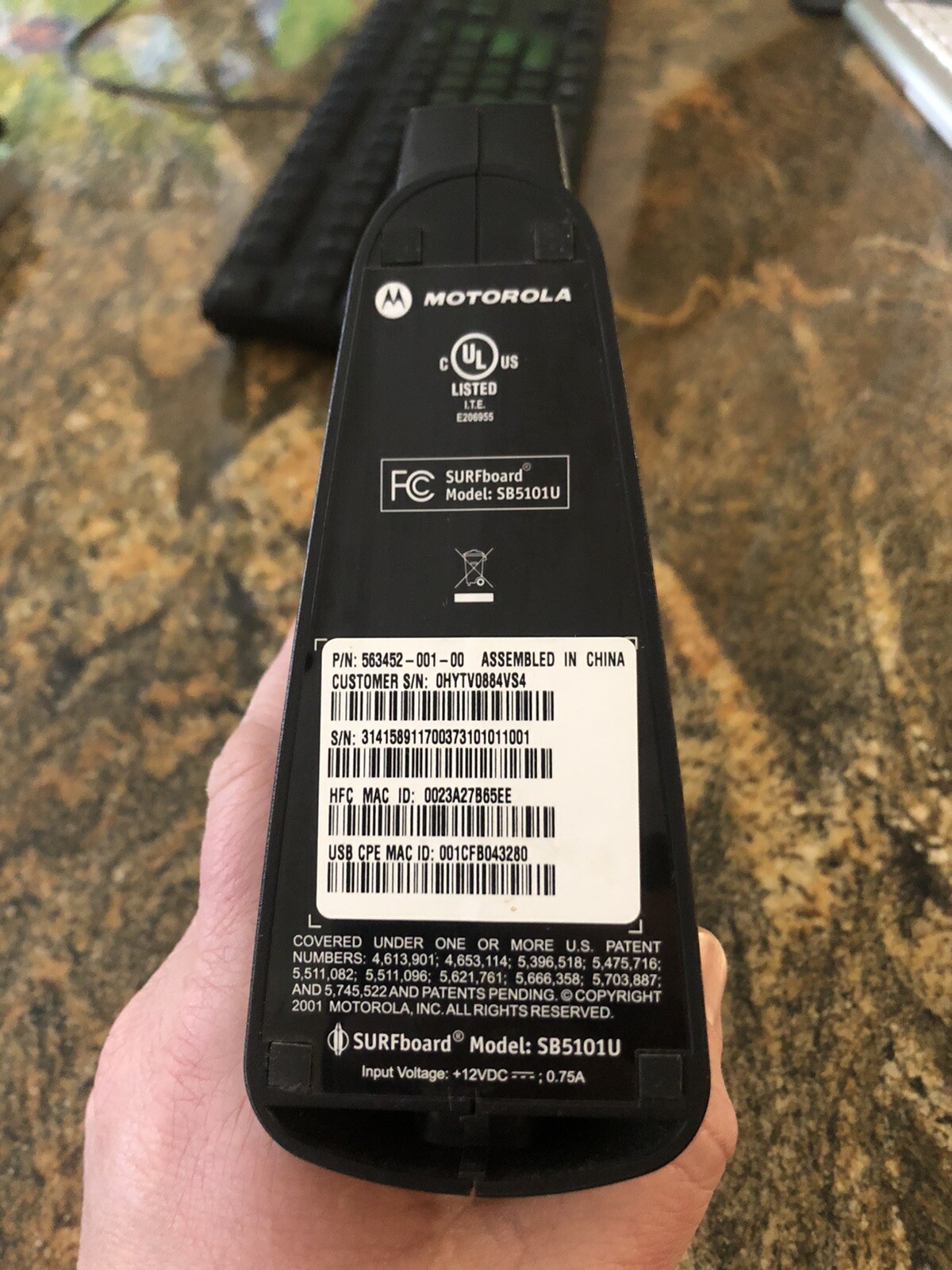 Motorola SURFboard SB5101U 38 Mbps Cable Modem