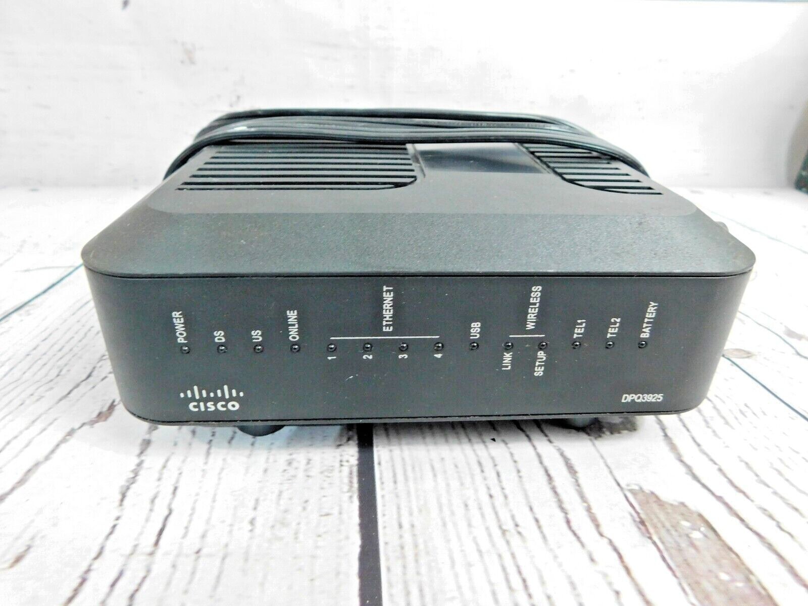 Cisco DPQ3925 DOCSIS 3.0 Router/Modem *Tested* Great Pre-Owned Condition Black