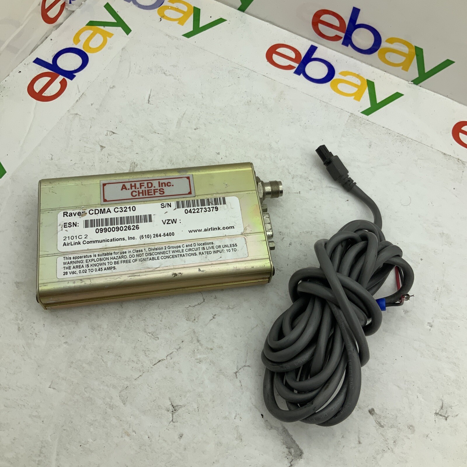 AIRLINK COMMUNICATIONS C3210 SPRINT RAVEN 100 CDMA CELLULAR MODEM